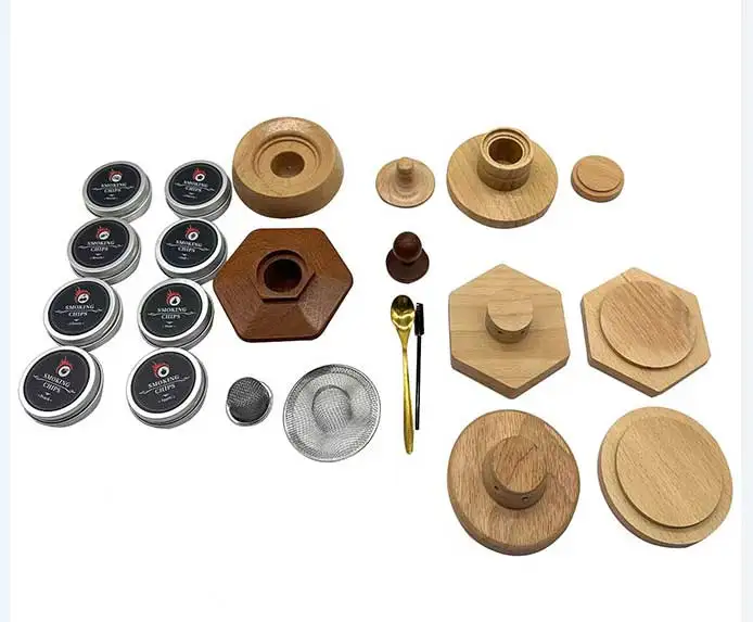 Hot Selling Cocktail Smoker Kit with Torch Bourbon Whiskey Smoker Infuser Kit Old Fashioned Smoker Set Wood Bar Accessories