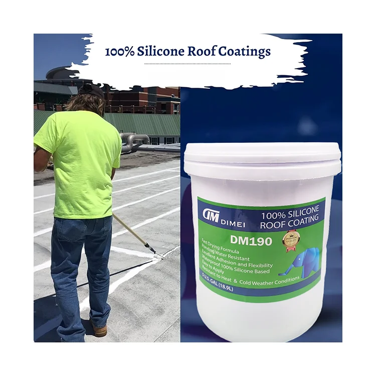 High solid Waterproof Silicone Roof Coating Construct rubber silicone coating