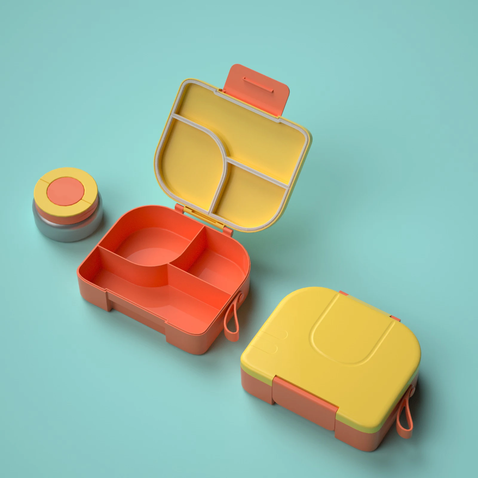 Cute Lunch Containers For Kids Bento Box Durable On-The-Go Meal Bpa-Free Kids Bento Box