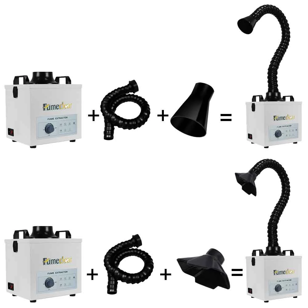 100W  Desktop Industrial Portable Solder Smoke Absorber Fume Extractor With Hepa Filter