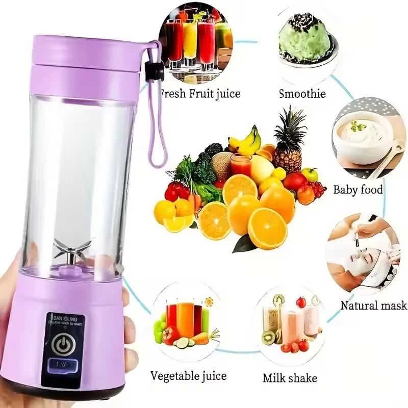 Home Kitchen Accessories Electric Mini USB 6 Blades Juicer Cup Machine Portable Fruit Cheap Juicer Blender