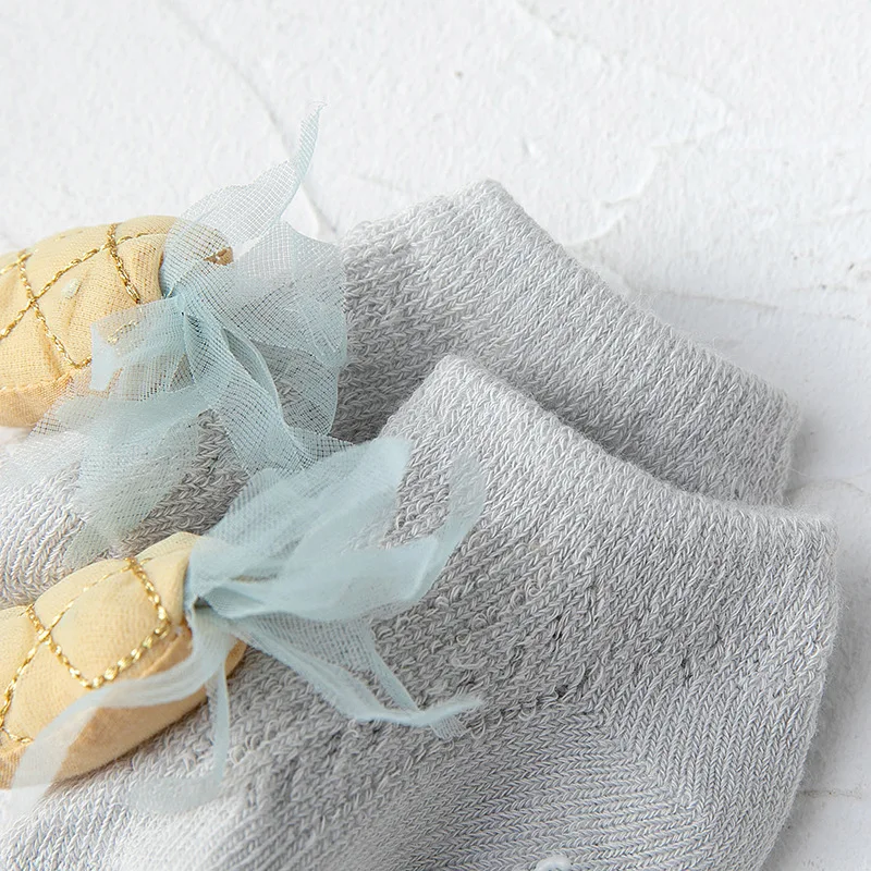 2023 Custom Summer Breathable Teddy Bear Socks Baby Strap Walking Baby Grip Socks Anti-Slip Baby Socks 6-12 Months