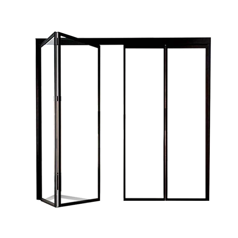 Hot sales glass folding doors external commercial accordion doors slide and fold patio doors