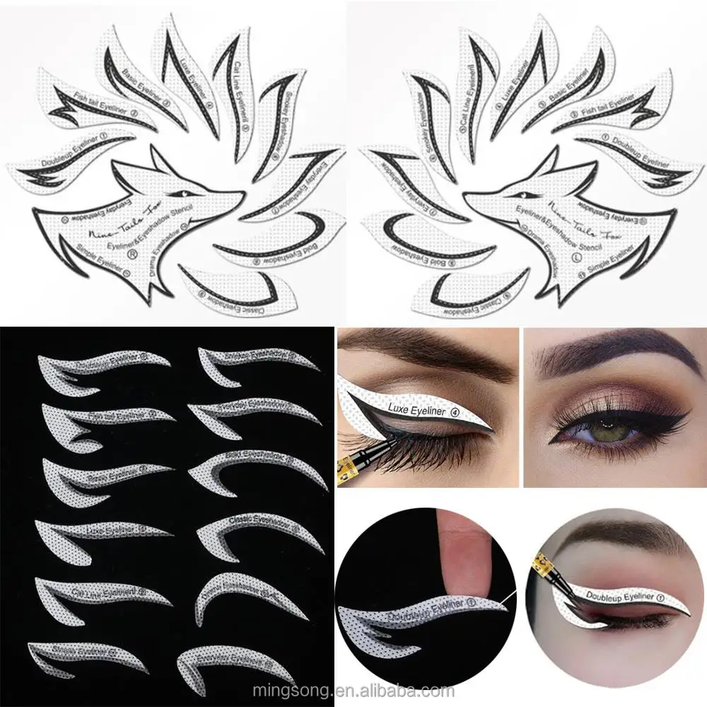  Eyeliner Eye Shadow Nine-Tailed Fox Patch Eyeshadow Models Template Shaping Stencil Eyes Make up Aid