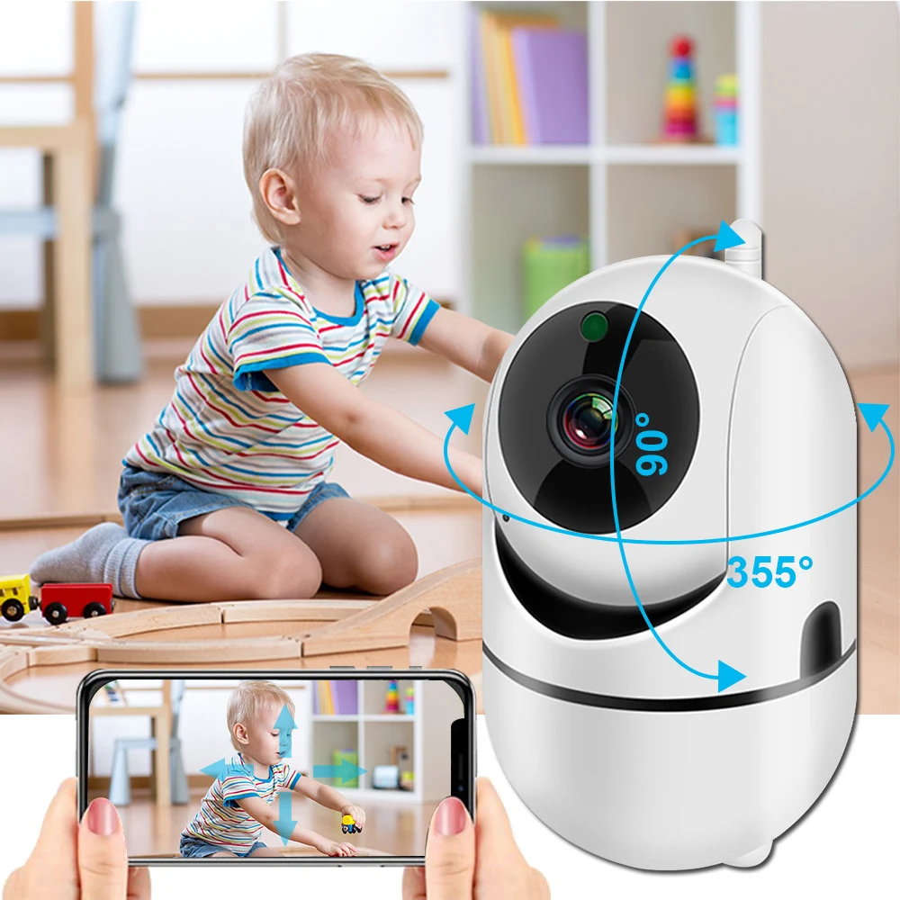 YCC365 Home Security camera Night Vision Two-Way Audio Motion Detection Phone APP Remote Control Indoor WiFi baby Camera