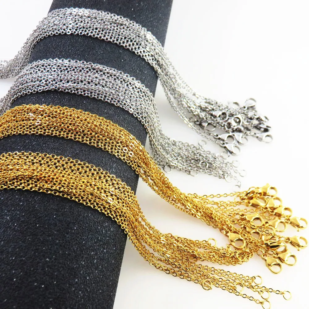 Wholesale Custom 1.5mm 2mm Stainless Steel 18k Gold Plated Vermeil Thin Rope Chain Necklace Twisted Rope Gold Chain