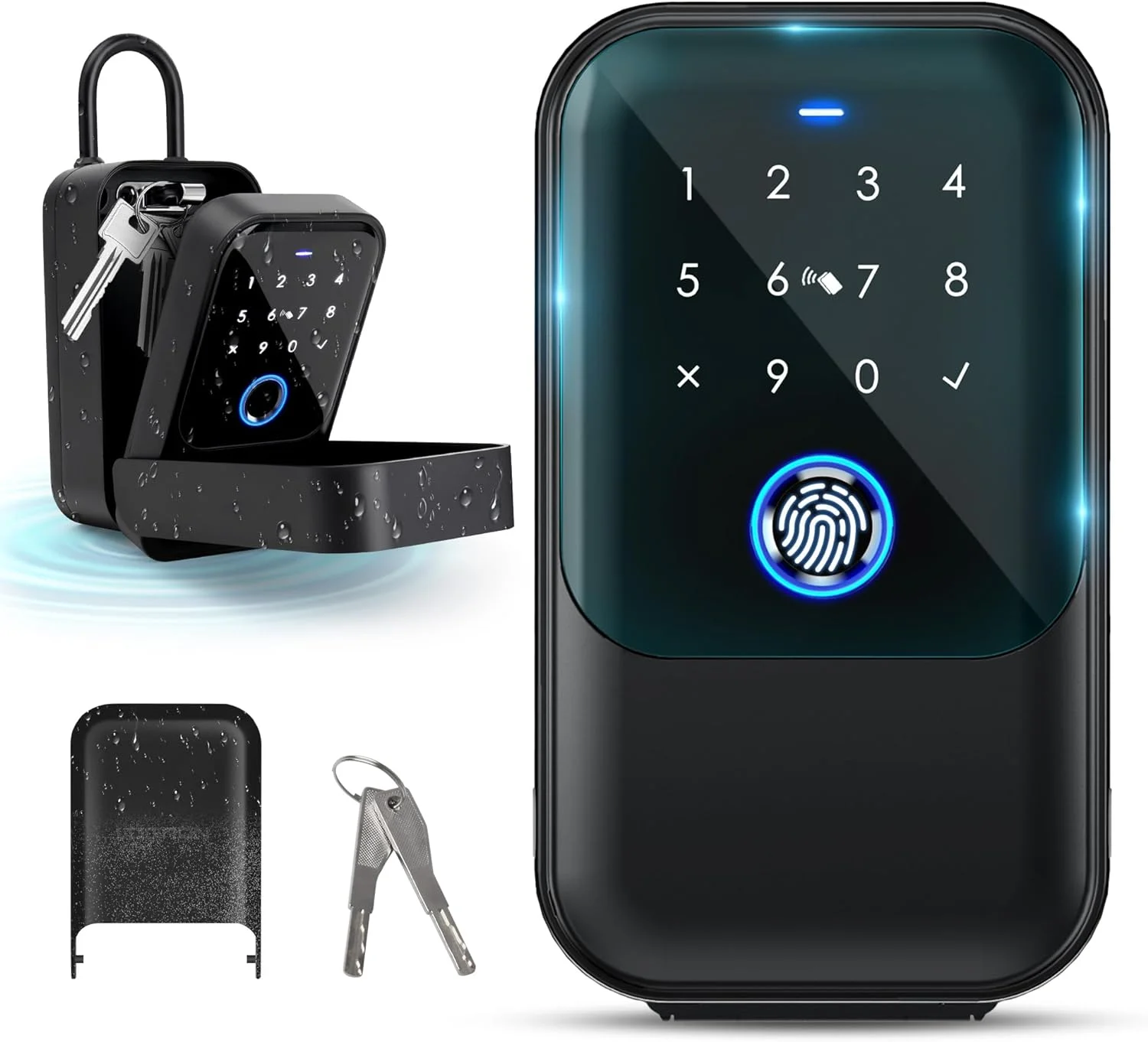 Zzmyq Умный домашний замок IP65 Водонепроницаемый Tuya Smart Life приложение Дистанционное разблокирование настенный отпечаток пальца цифровой смарт-ключ Коробка