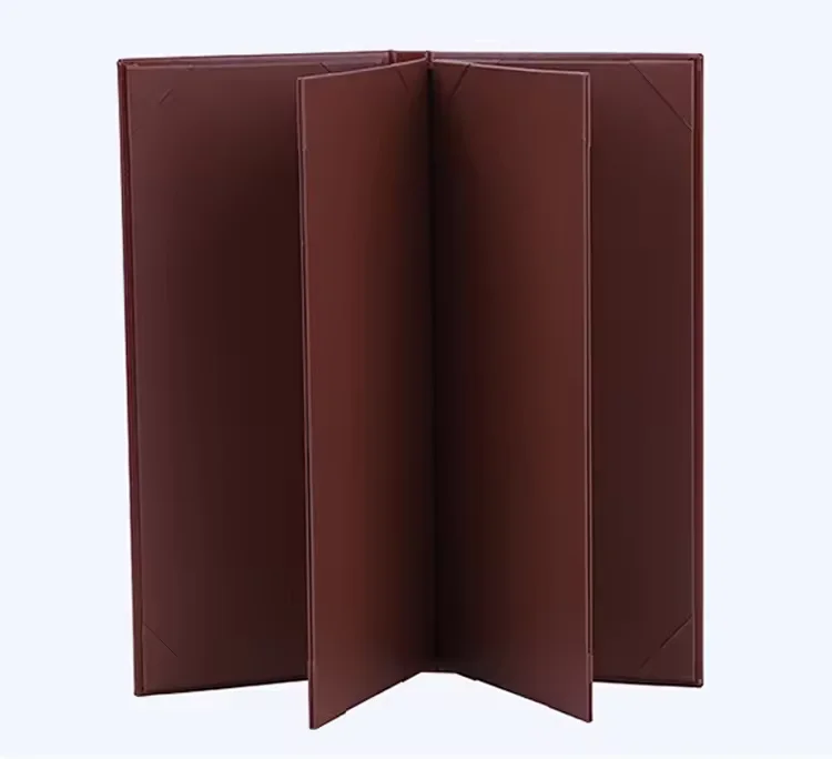 Заводская пользовательская гостиничная искусственная кожа держатель меню и кожаная папка для обложки ресторана