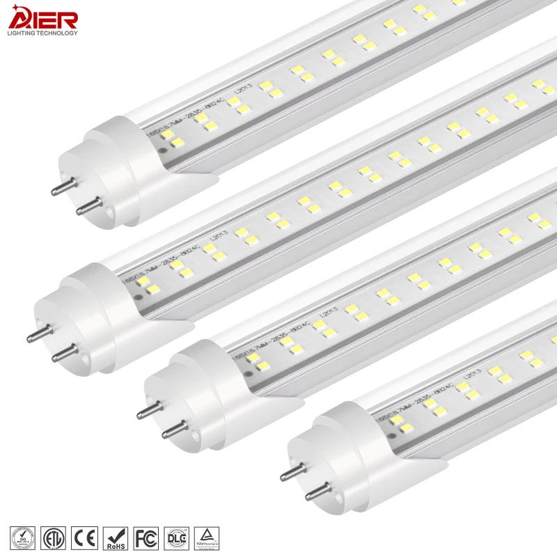 Indoor Aluminum Pc 28w 32w 36w 45w 120cm Double Row Led 4ft T8 Led Tube