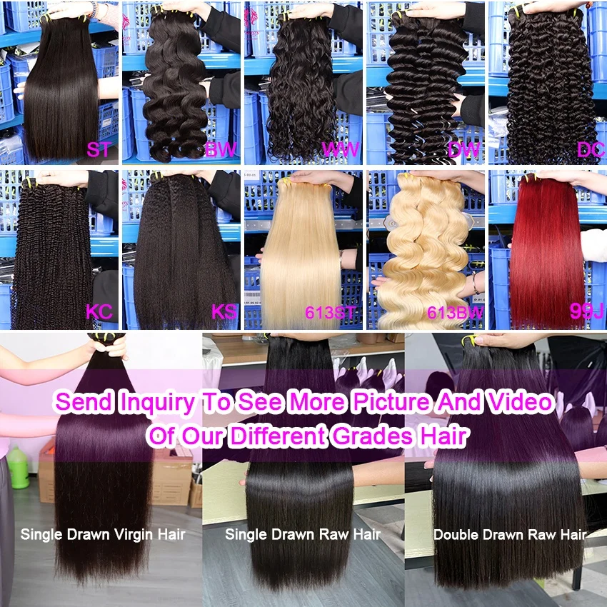 Wholesale Vietnamese Hair Vendors, Body Wave Mink Raw Brazilian Virgin Human Hair, Double Drawn Raw Cuticle Aligned Hair Bundles
