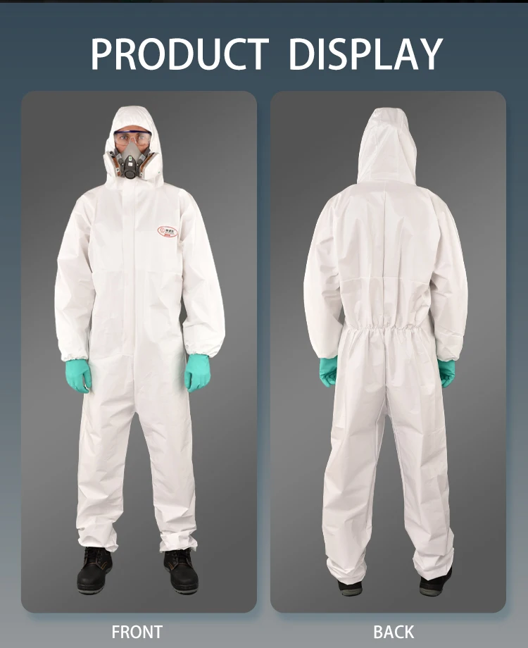 Fabric strength tear and puncture resistance High visible protective coverall road crews &Civil protection using type 5/6