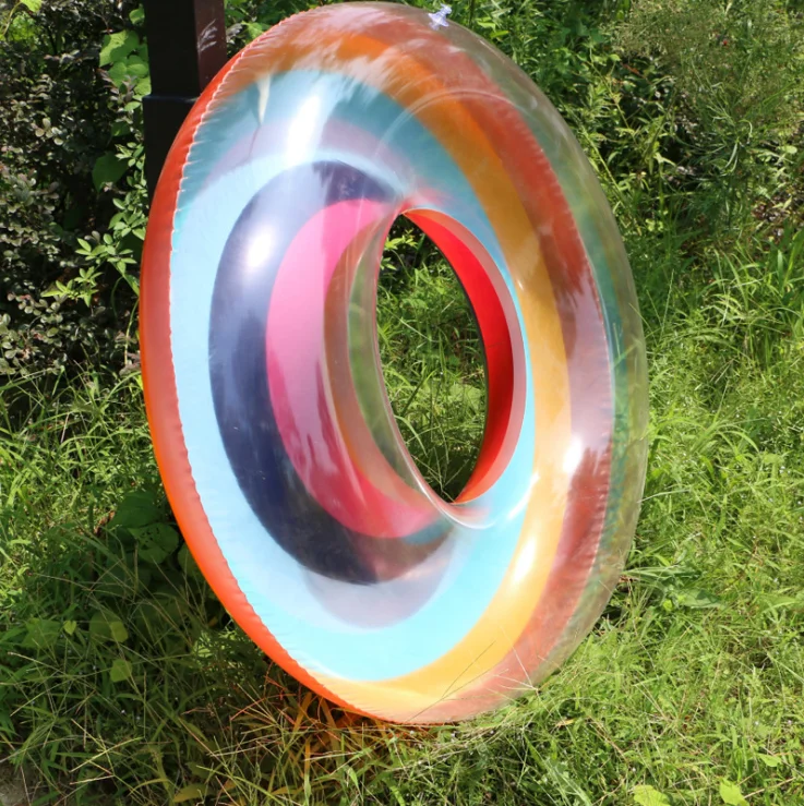 Funny Inflatable Pool Float Toys Swim Tubes for Swimming Color Translucent Swimming Ring