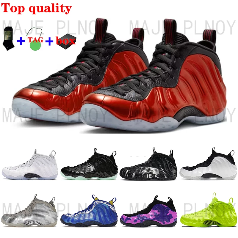 In Stock X Designer Mens Women Trainers Basketball Shoe One Pro Penny Hardaway Shoes Foamposites Pro University Red Sneakers