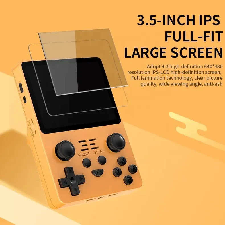 Портативная игровая консоль Powkiddy с 1 3-дюймовым IPS-экраном двойными клавишными играми детские