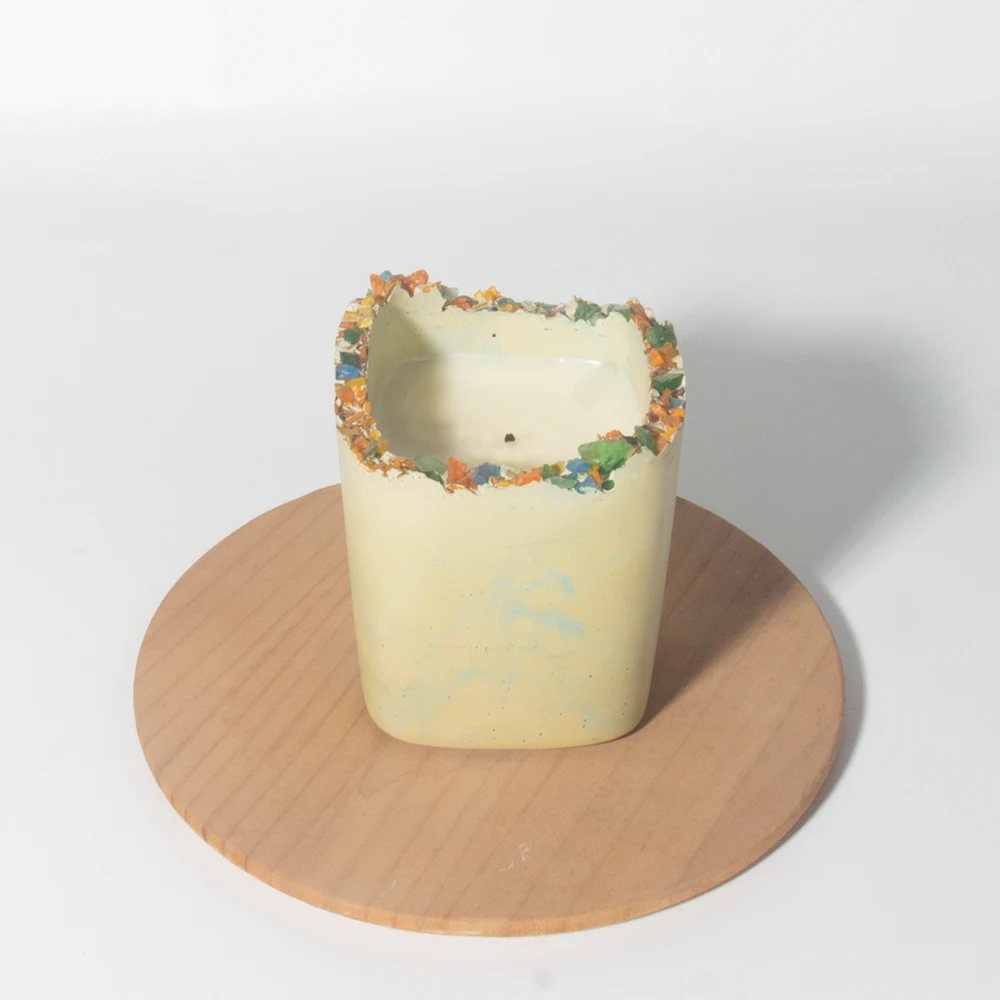 Wholesale Home Decoration Concrete Cylinder Candle Jars Candle Container Other Candle Holders Lanterns and Jar Collections