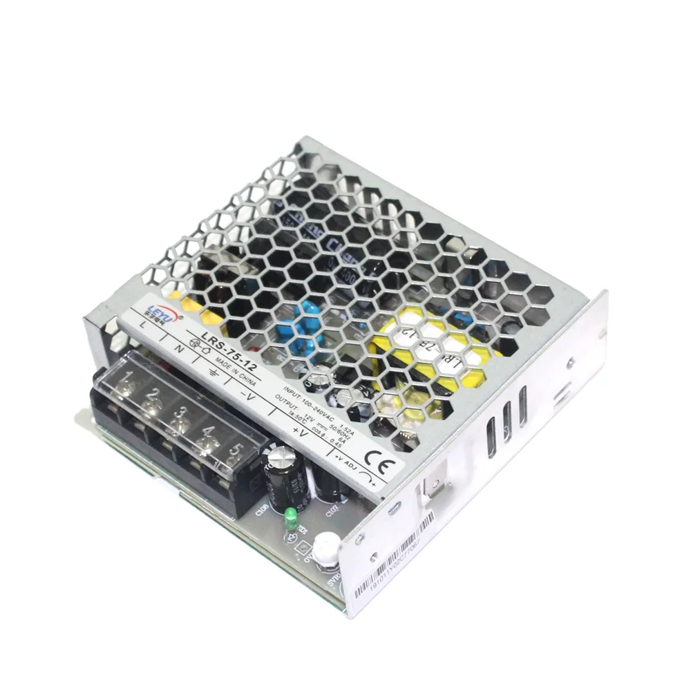 LRS-75-12 adjustable power supply 110V/220VAC to 12V 24V 36V 48V Single Output Switching Power Supply