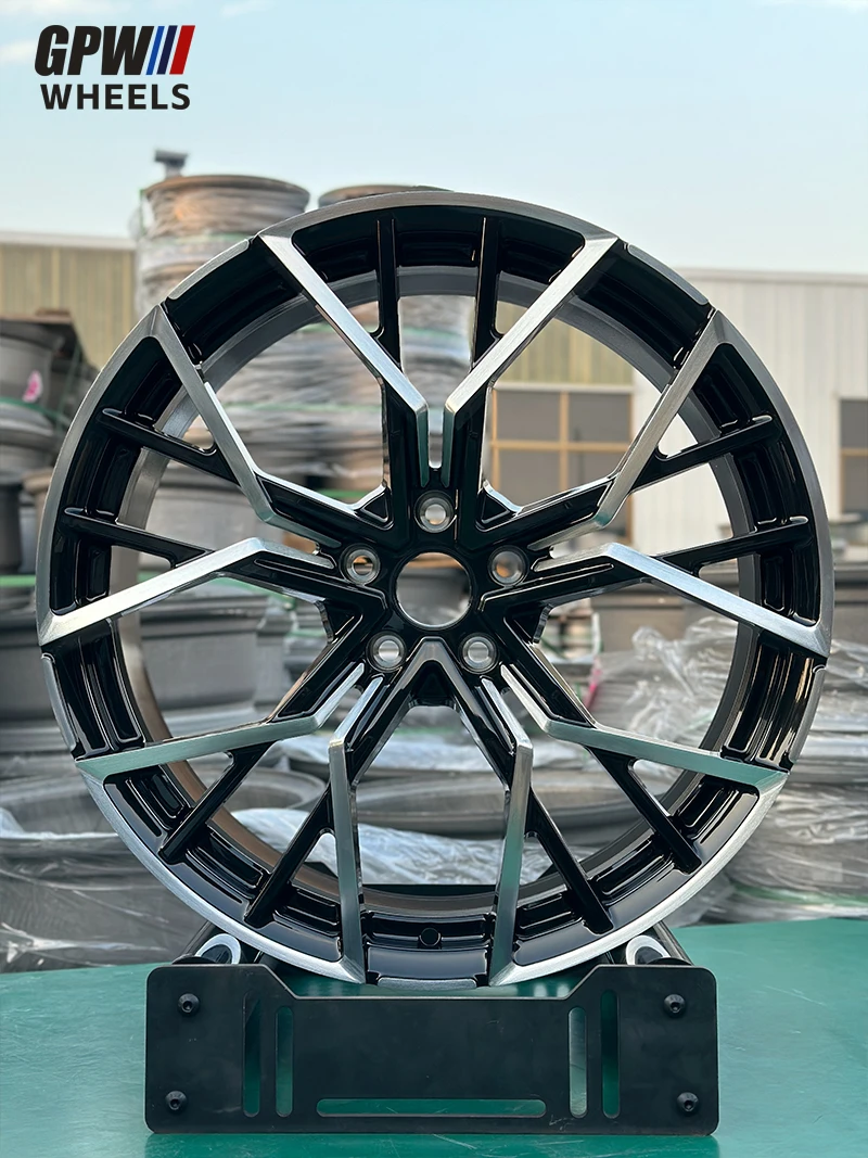 Hot sale new design forged wheels aluminum black bronze machined face rims 16- 24 inch with PCD 5x120 5x112 5x130 for BMW AUDI