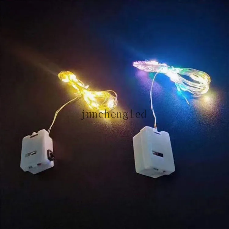 1M 2M 3M LED Fairy Lights Copper Button Battery LED Cork Copper Wire String Lights for Home Decoration