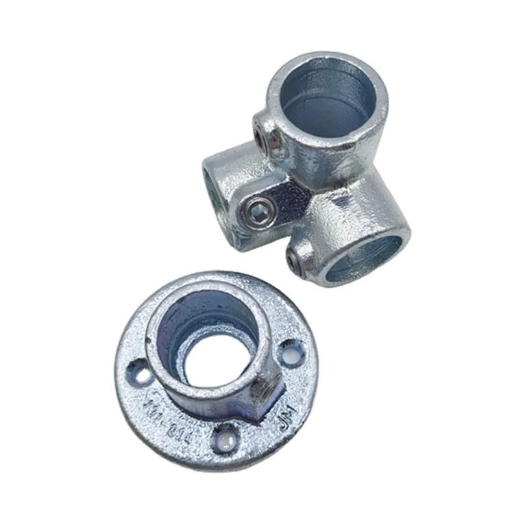 Galvanized Malleable Iron Steel Elbow Structural Key Clamp Round Pipe Flange For Pipe Fittings