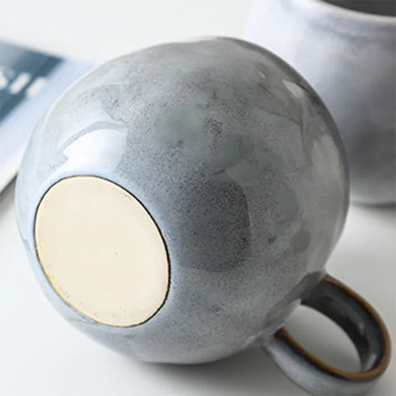 eco friendly wholesale retro large size 500ml creative reactive glaze funny handmade water ceramic mug stoneware coffee mug