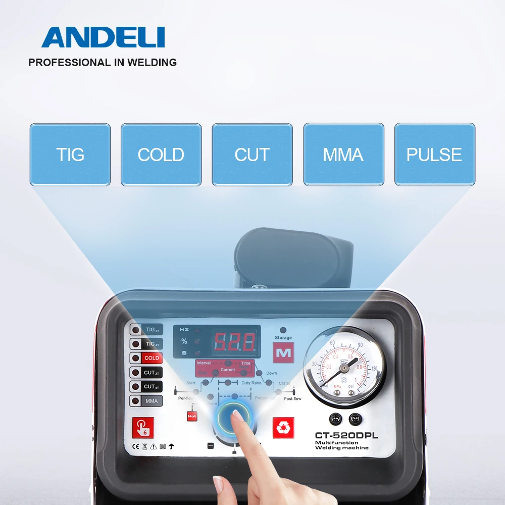  ANDELI CT-520DPL многофункциональный сварочный аппарат 5 в 1 с