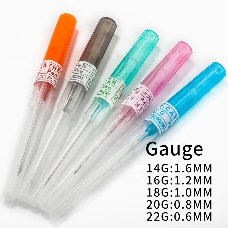 CE ISO certificated Medical I.V. Catheter Needles Disposable Sterilized U Pick Tattoo Piercing Needles 14G 16G 18G 20G 22G