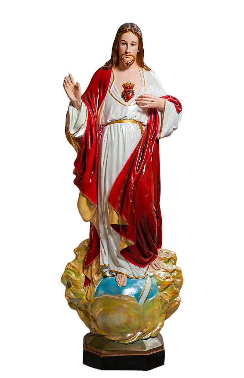 Custom Catholic church decoration large size polyresin religious sculpture resin life size Jesus figure statues