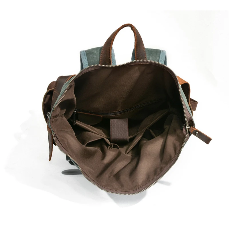 Воск холст сумки для ноутбука водонепроницаемый натуральная кожа рюкзак мужской 2022 Лидер продаж дизайнерский винтажный мужчин