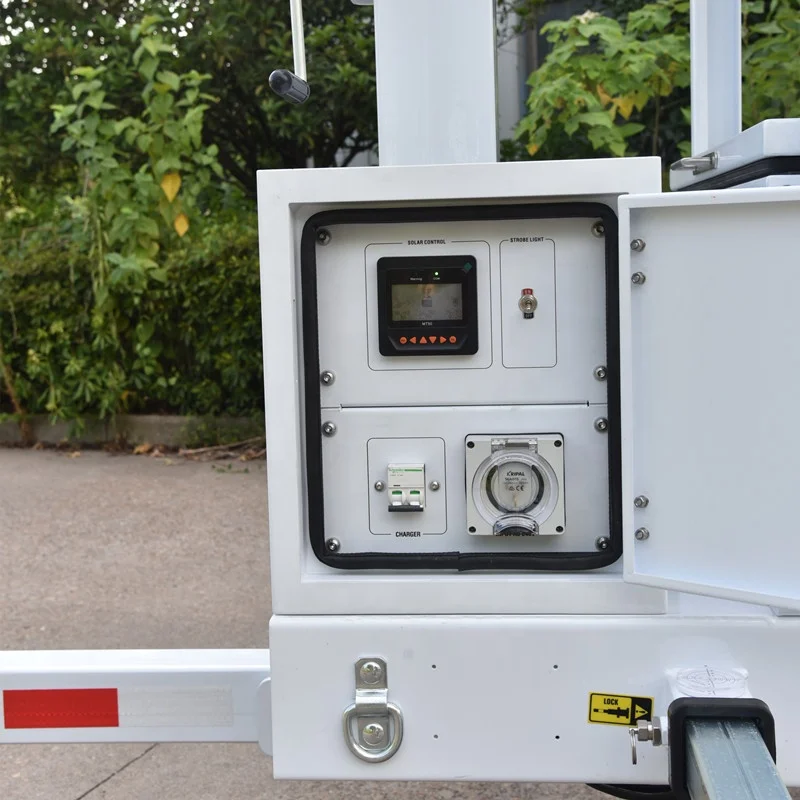 High Quality High Definition Cameras With Mobile Solar Surveillance Trailer