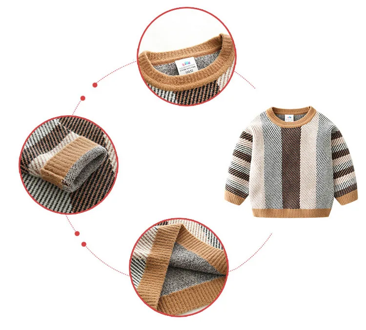 
Baby pullover 2019 autumn and winter wear new boys striped sweater 