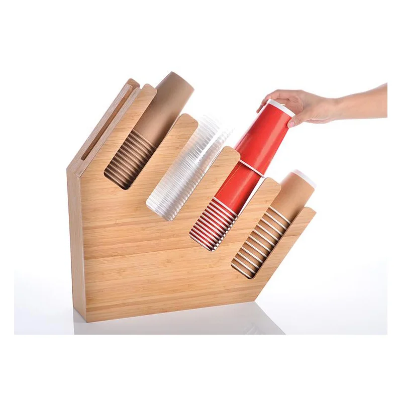 Premium Bamboo Cup Holder Practical Design Coffee Cup Holder