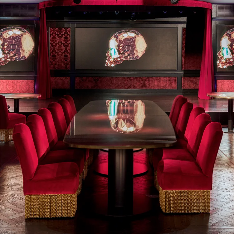 OEM Customize Red Velvet Design Restaurant Booth Seating Sofa Lounge Hookah Night Club Sofas