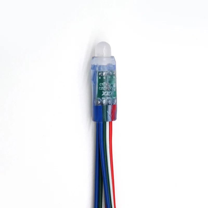 Ws2811 Led Lamp String Dc12V 0.3W 12Mm Waterproof Ip67 Smart Control Holiday Atmosphere Running Water Led Ws2811 Gradient Light