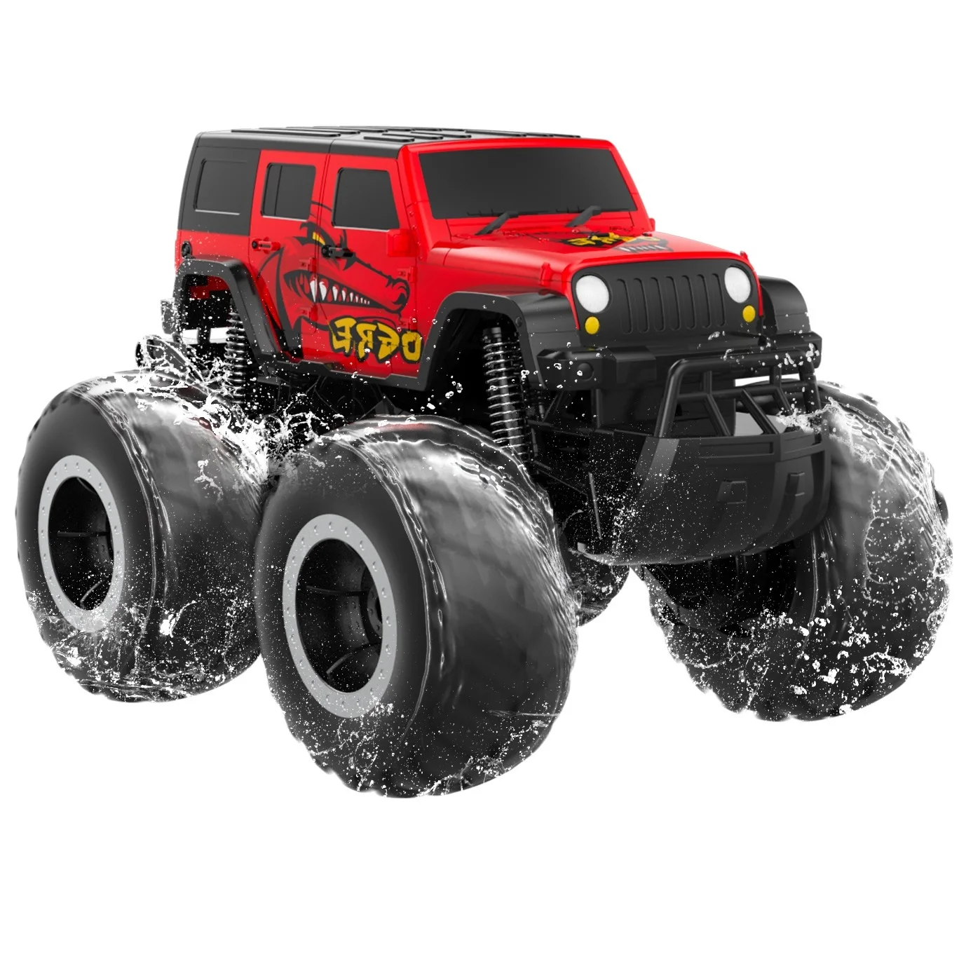 2.4 GHz Amphibious Remote Control Car for Kids, RC Trucks 4x4 Off Road Waterproof - All Terrain Remote Control Truck