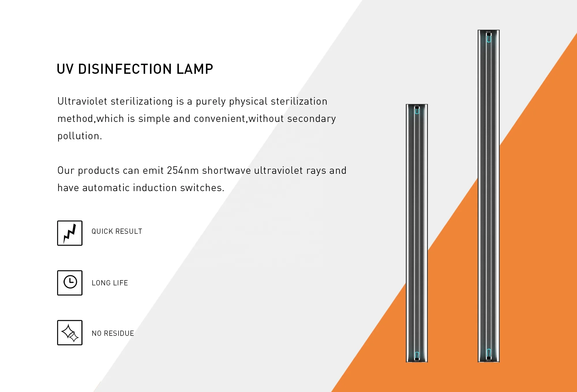 
HLINEAR LP8080-UVC Quartz Ultraviolet Lamp Uvc Hair Salon Ultraviolet Sterilization Light Fixture Sterilization Medical Lamp 