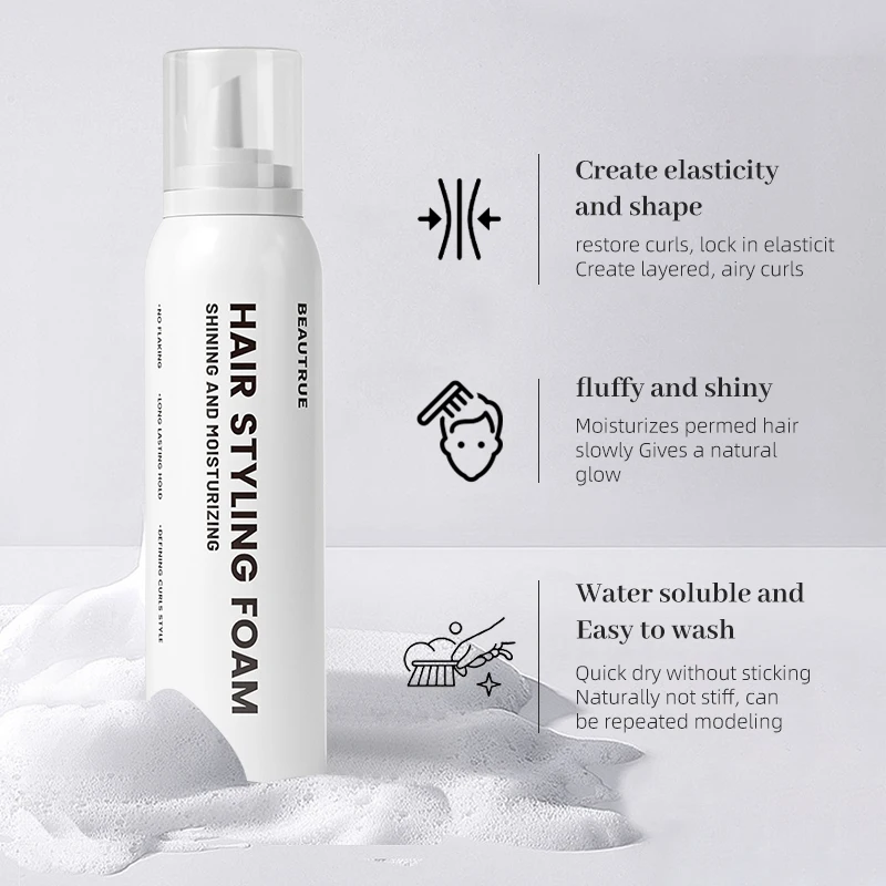 1000pcs Print logo Hair Styling Foam For Men And Women Hair Mousse Styling Foam Private Label Mousese