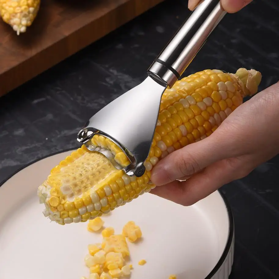 Fruit Vegetable Tools Stainless Steel Corn Stripper Corn Kerneler Peeler