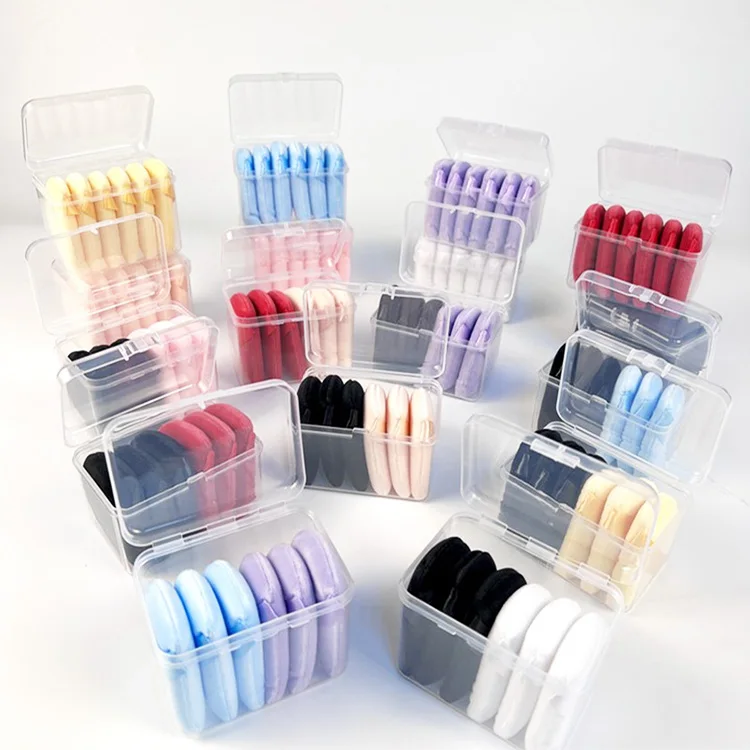 Custom Logo Private Label Velvet Triangle Makeup Sponge Portable Cosmetic Powder Puff Soft Wedge Shape Makeup Powder Puffs