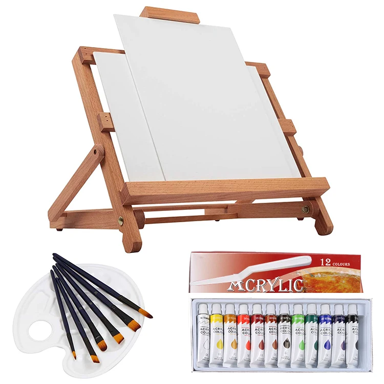Art Sets Acrylic Craft Paint Watercolor Paint Brushes Canvas Painting Water Colour Palette