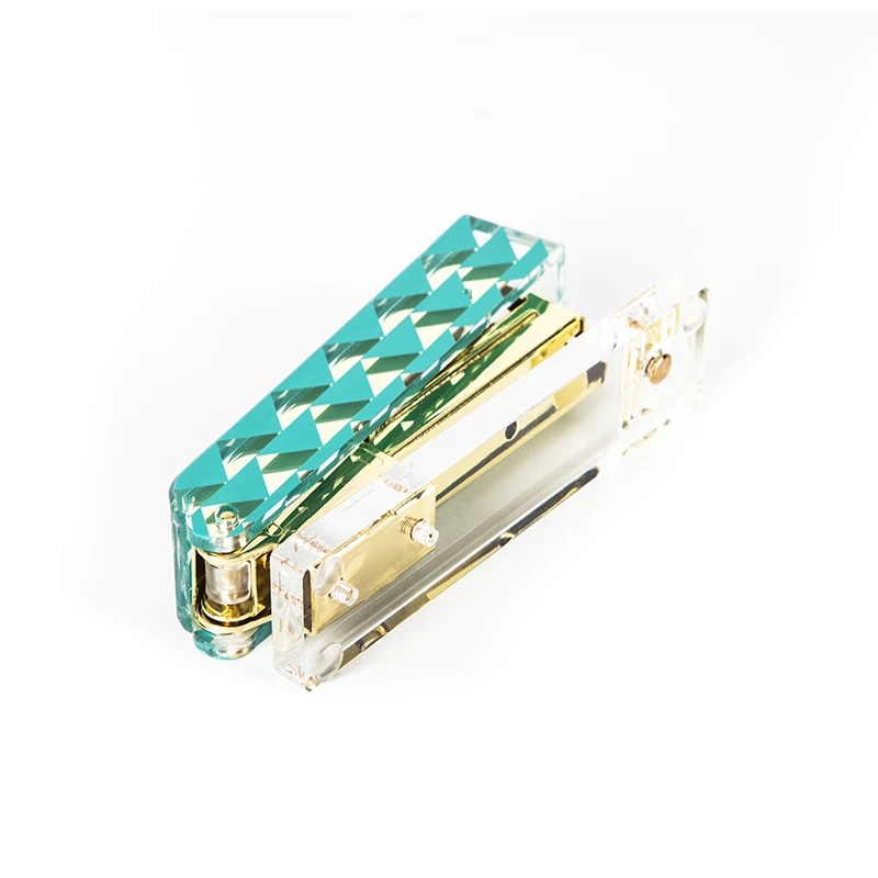 Acrylic Stapler  Hot Sale Multi-Color Office Supply Stationery Clear Acrylic Stapler