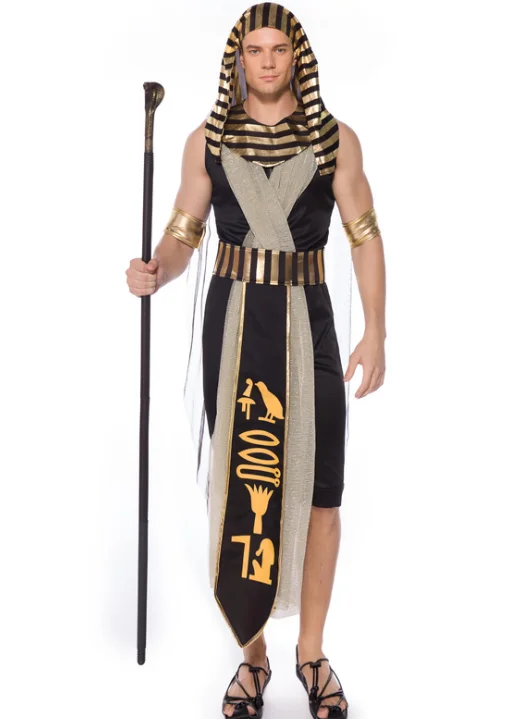 Мужской маскарадный костюм на Хэллоуин, египетский фараон, косплей-костюм