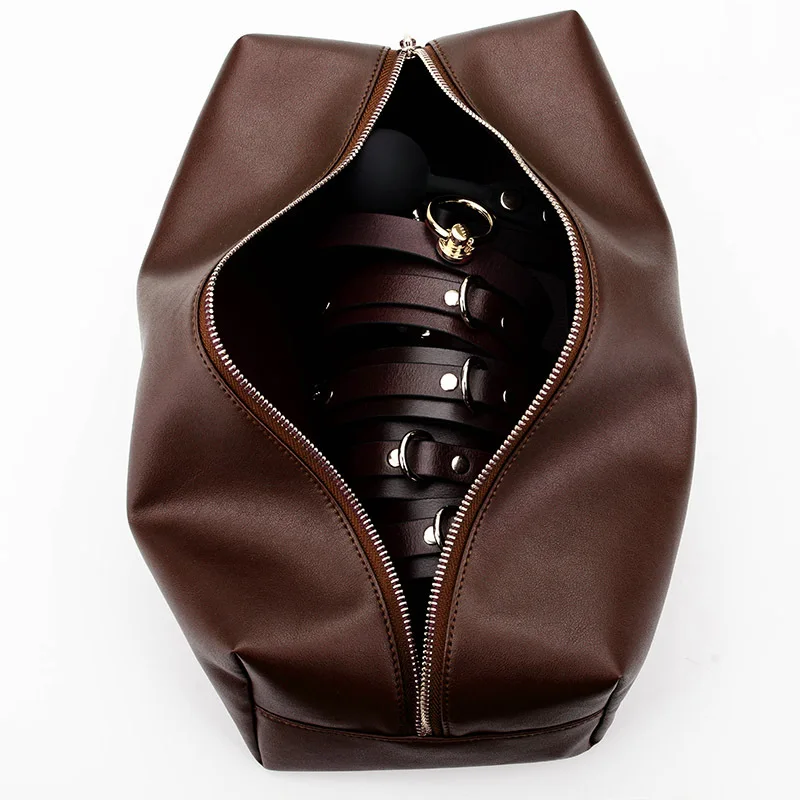 High Quality Leather Sm Bondage Kit with Bag Bundle Handcuffs Footcuffs BDSM Bondage Kit for Women Personalized Bondage Kit