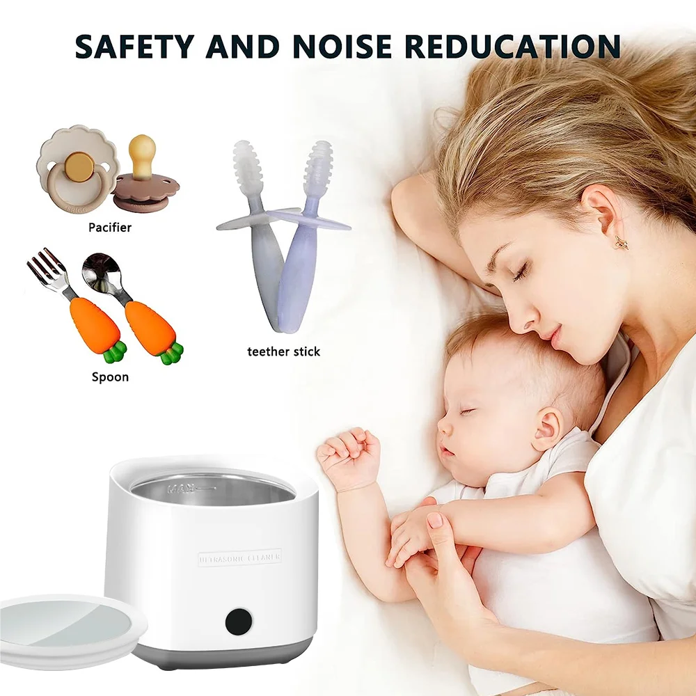 Home Use Mini Portable Ultrasonic Cleaner UV Cleaning Dental False Teeth Aligner Retainer Mouth Guard Dental Cleaning Machine