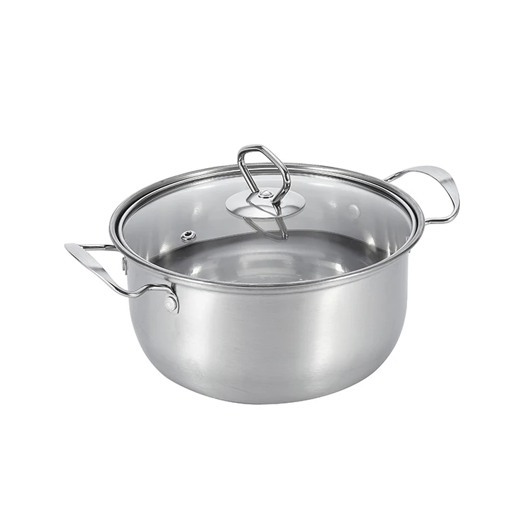  Cheap Price Dia 20cm Stainless Steel Soup Cooking Simmering Sauce Pots and Stock with Bakelite