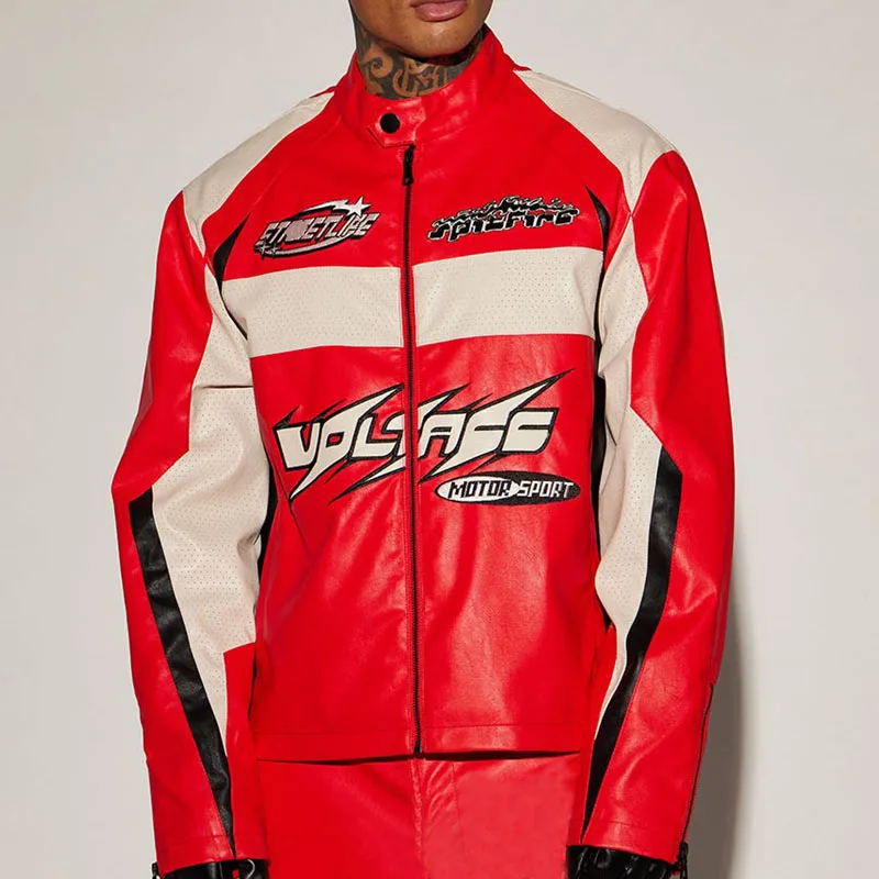 Индивидуальный Дизайн Ретро Классическая кожаная мотоциклетная куртка oem логотип патч натуральная кожа гоночная куртка для мужчин