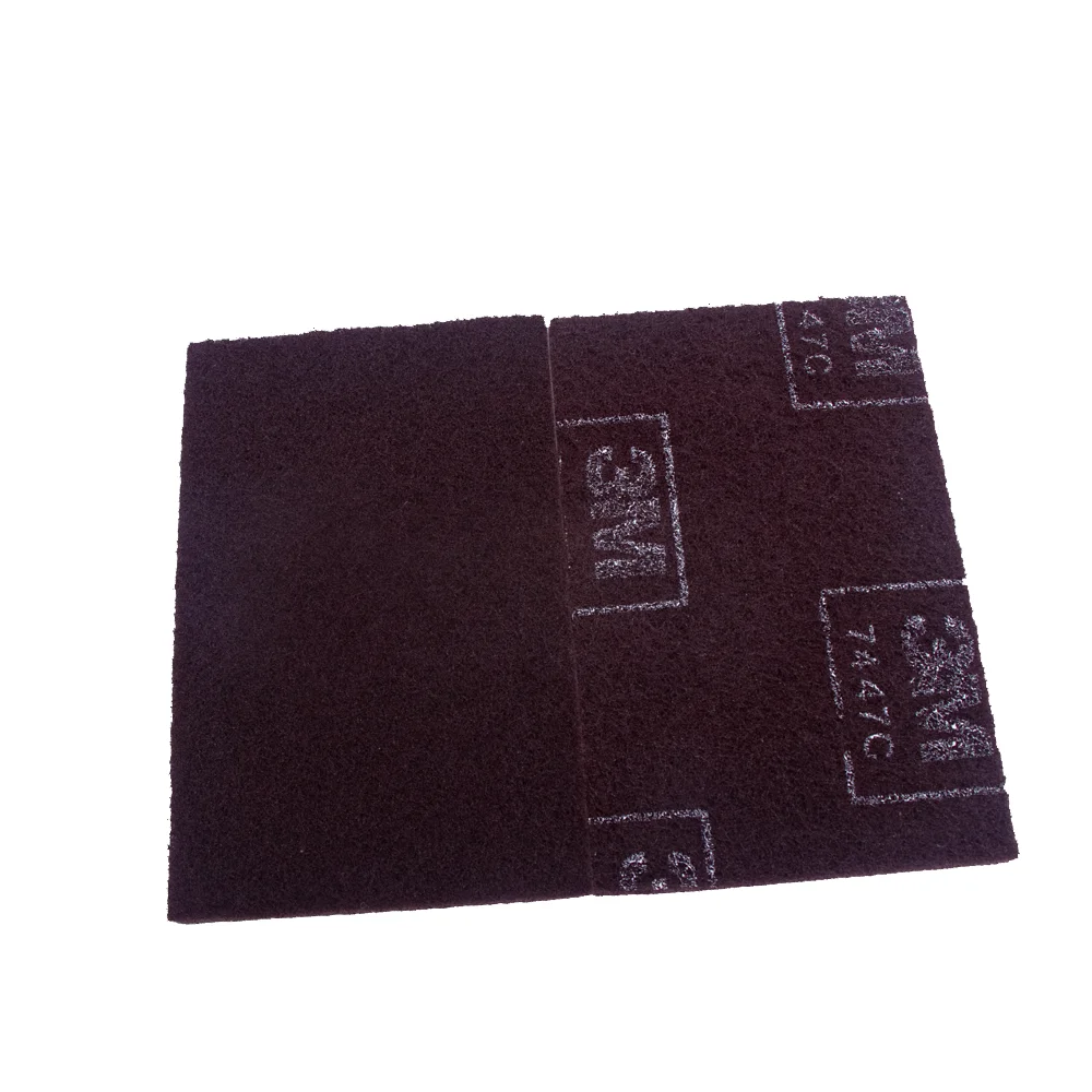 OEM aluminium oxide fast cut and finish fine dark red 7447c scouring pad alternative to steel wool