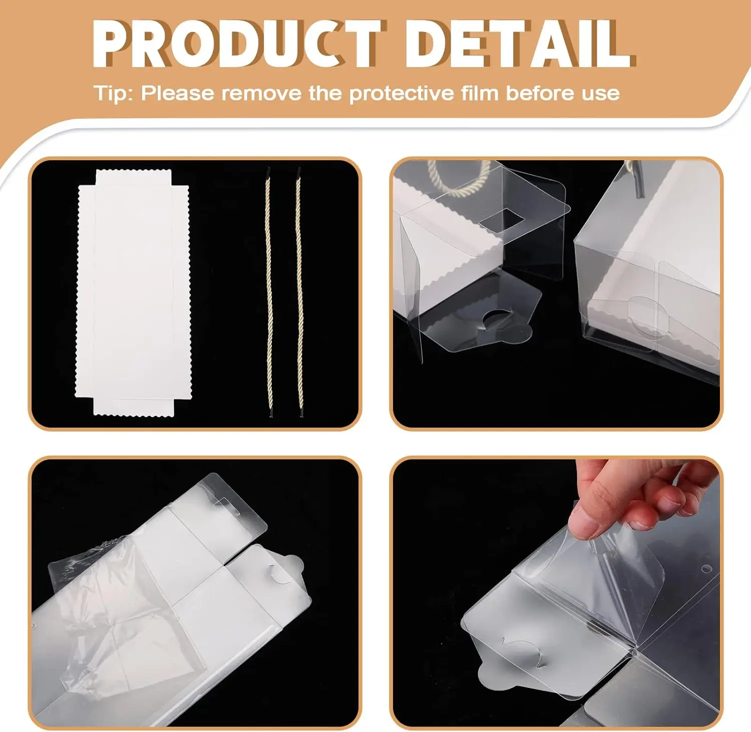 11.6X3X3CM Bakery Slicing Bread Rack With Handle And Cardboard Plastic Transparent Roll Cake Box