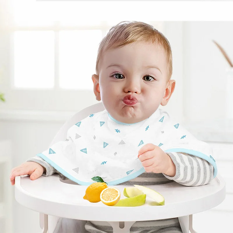 Large 6 layers 100% organic cotton 2 pack baby girl burping bibs muslin burp cloths