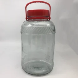 2 Gallon airtight glass storage jar with plastic lid for wine