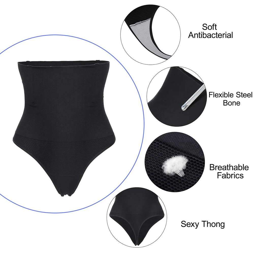 
Women Seamless High Waist Body Shaper Tummy Slimming Shapewear Butt Lifter Thong Panty Wholesale 